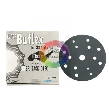 Шлифовальные круги Super Buflex DRY на липучке 152 мм K3000 чорний 15 отв.